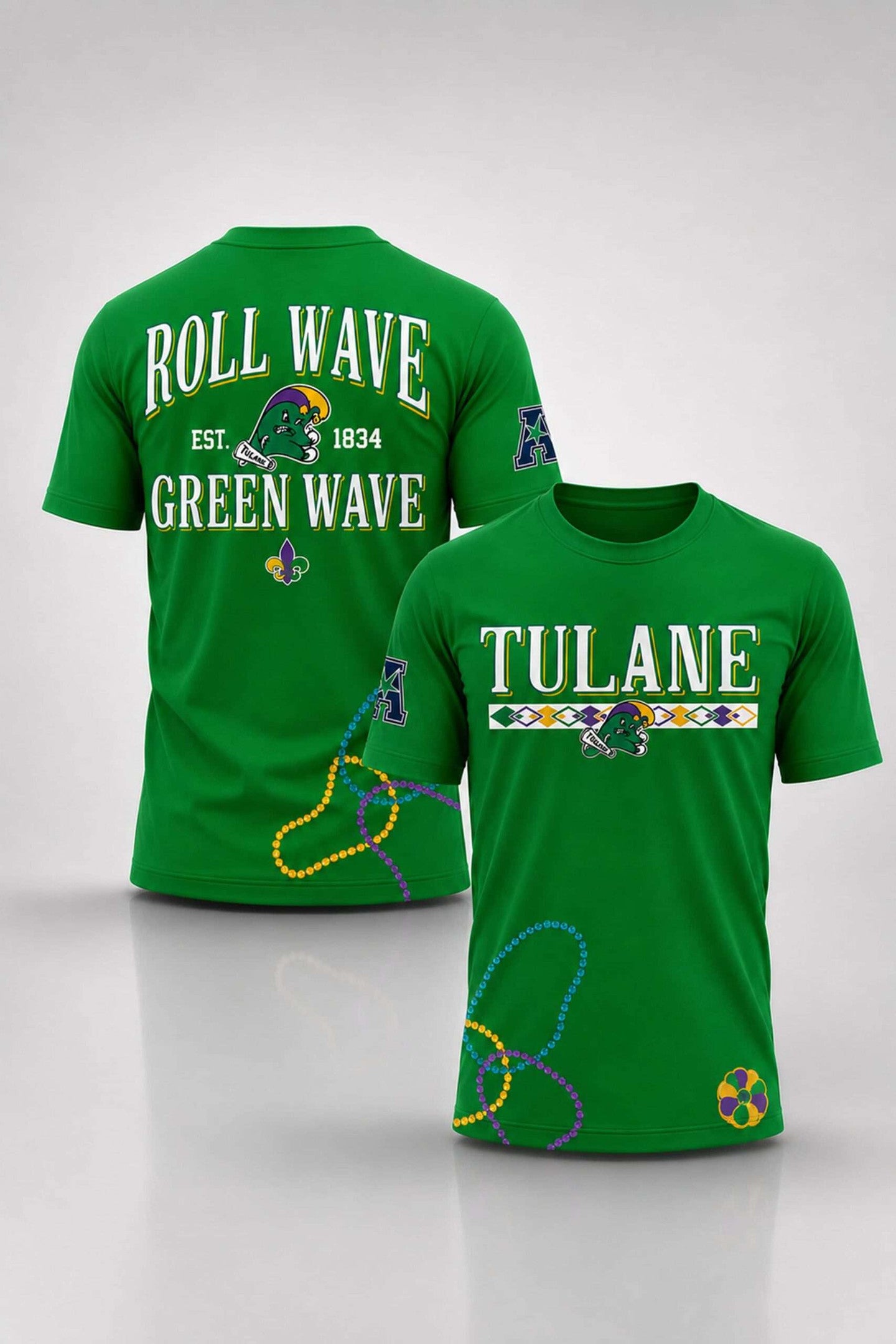 Tulane Green Wave 2026 City Edition King of Mardi Gras T-Shirt Green Wave Merch Fans Gear - Merchluma