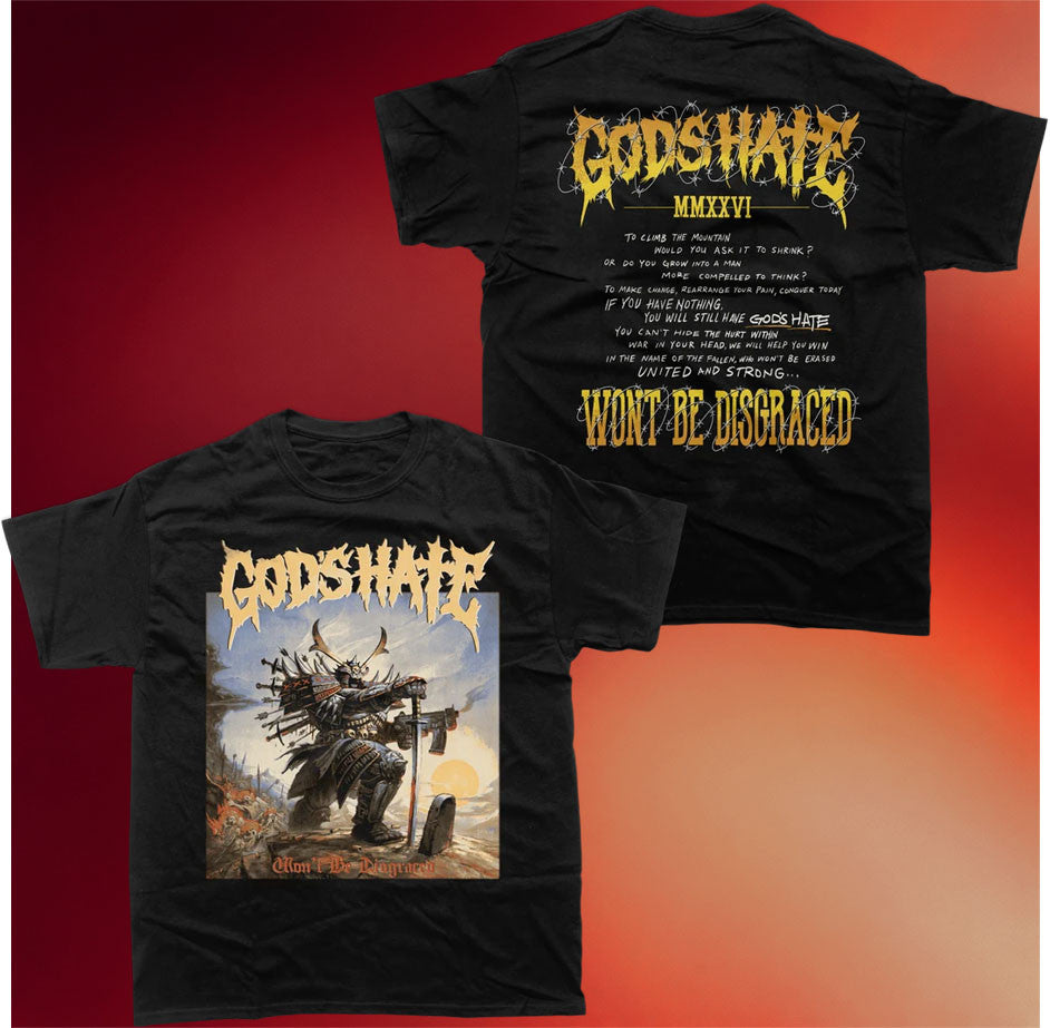 God's Hate Merch 2026 Won't Be Disgraced Black T-Shirt Best Gifts For Music Lovers - Merchluma