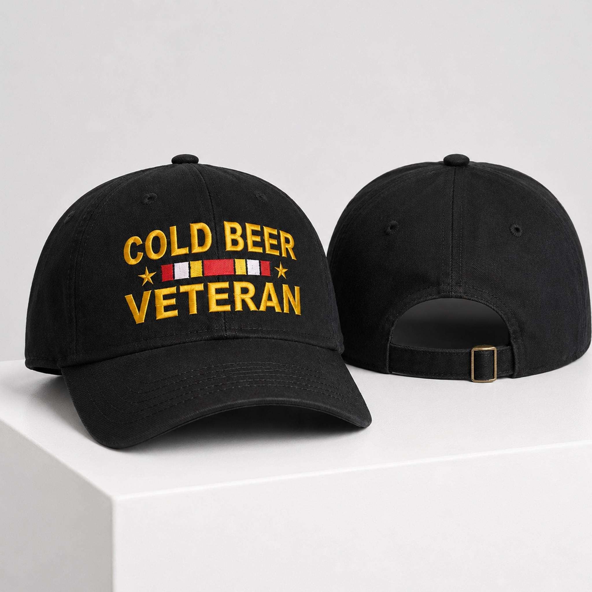 Cold Beer Veteran 2026 Hat Embroidered Beer Lover Funny Military Cap Veterans Gifts - Merchluma