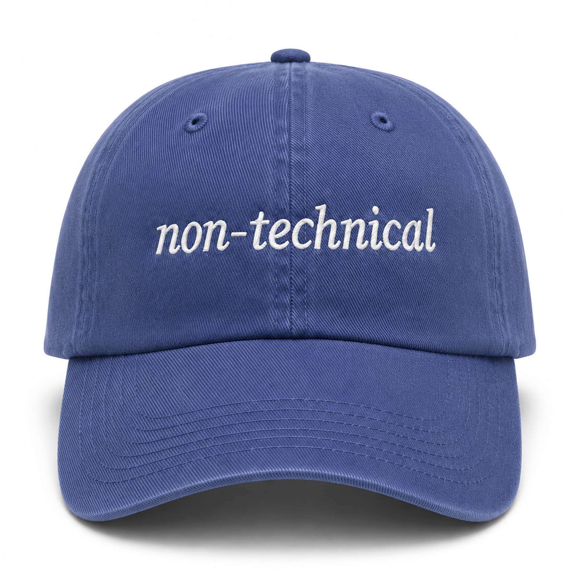 Non Technical Hat Embroidered Birthday Present For Him - Merchluma