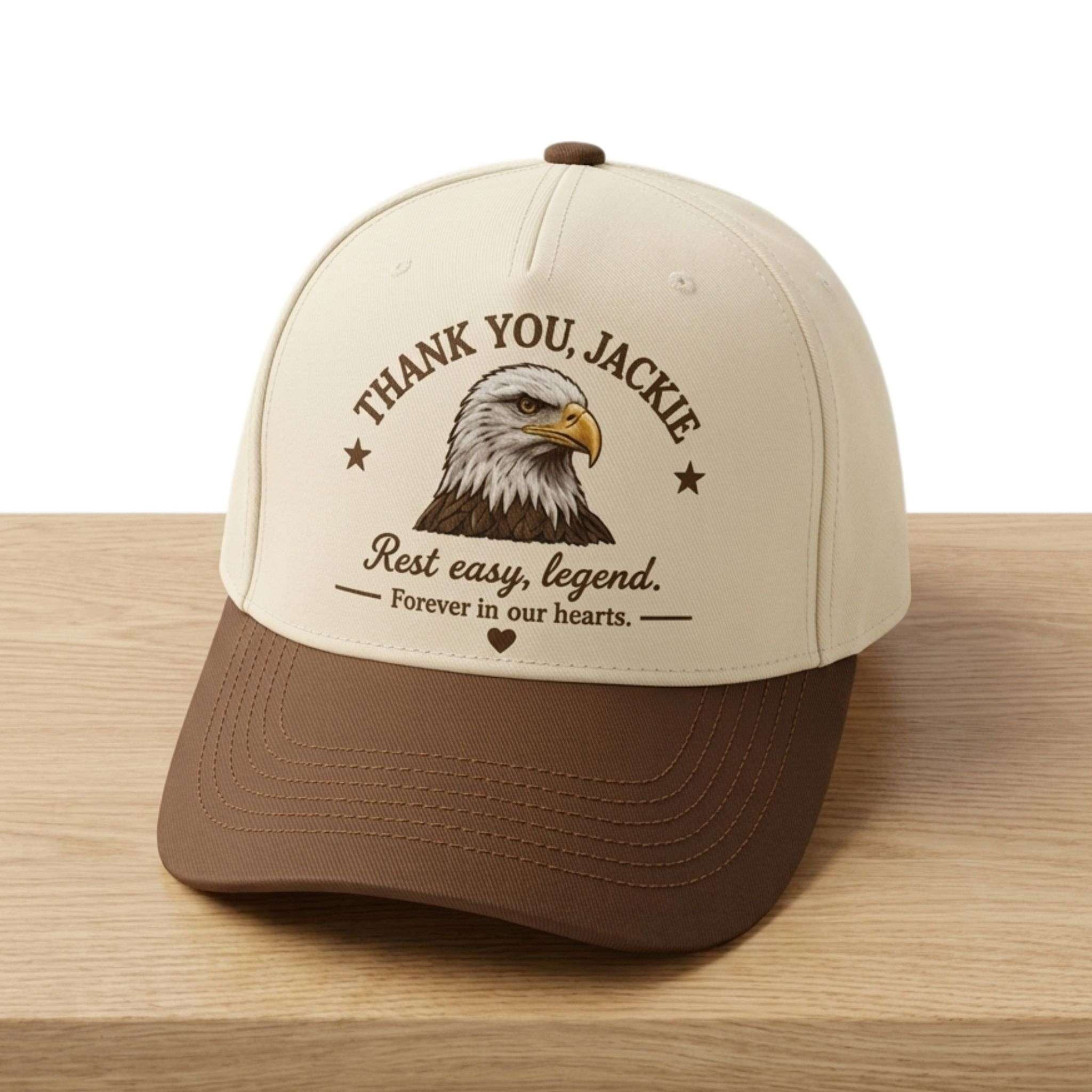 Thank You Jackie Rest Easy Legend Forever In Our Hearts Hat Jackie Big Bear Merch Eagle Gifts - Merchluma