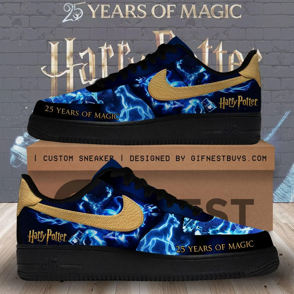 Harry Potter 25 Years Of Magic Shoes Sneakers Harry Potter Merch Gift Ideas For Brothers - Merchluma