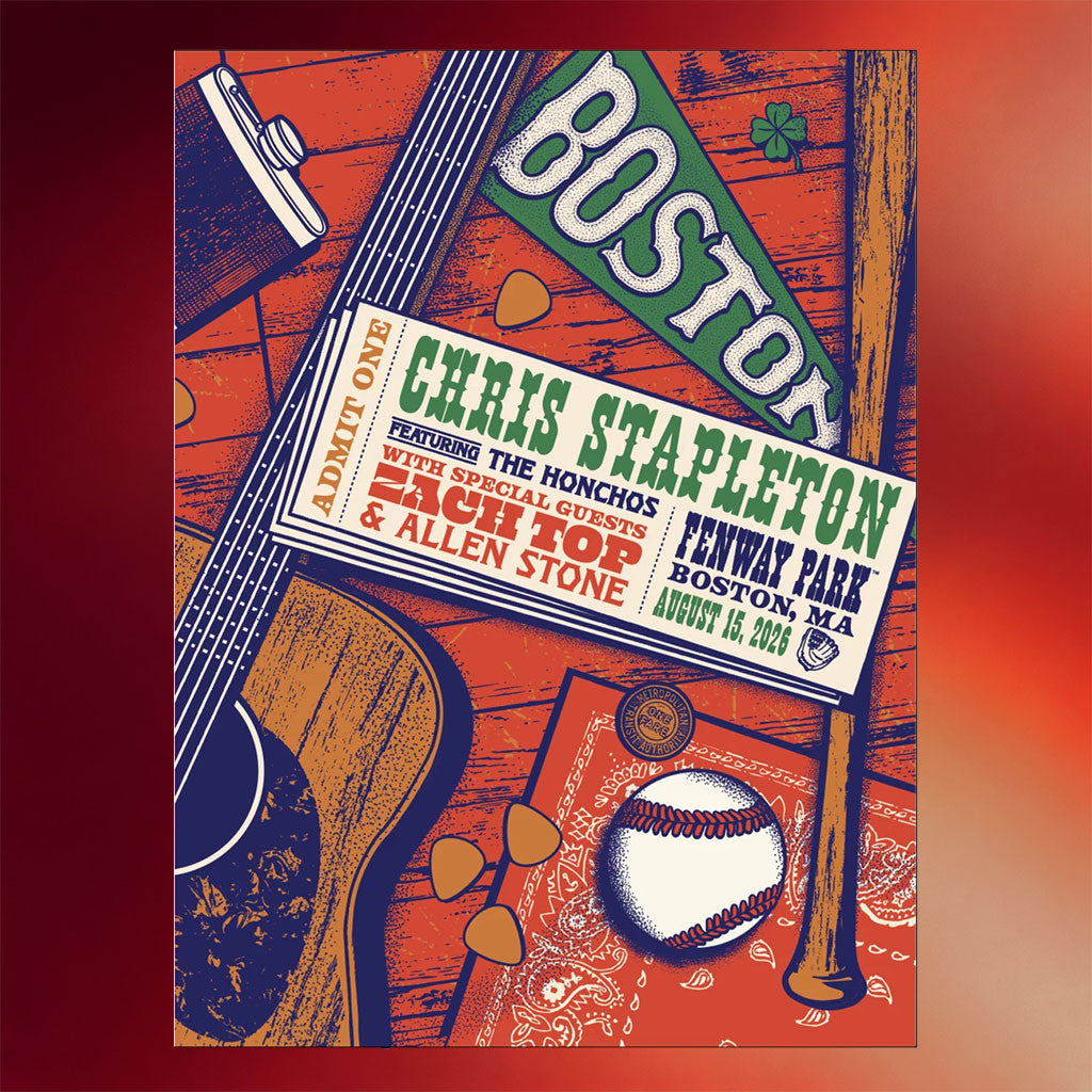 Chris Stapleton Merch 2026 Chris Stapleton Show Poster Boston MA 08 15 Poster Wall Art Decor - Merchluma