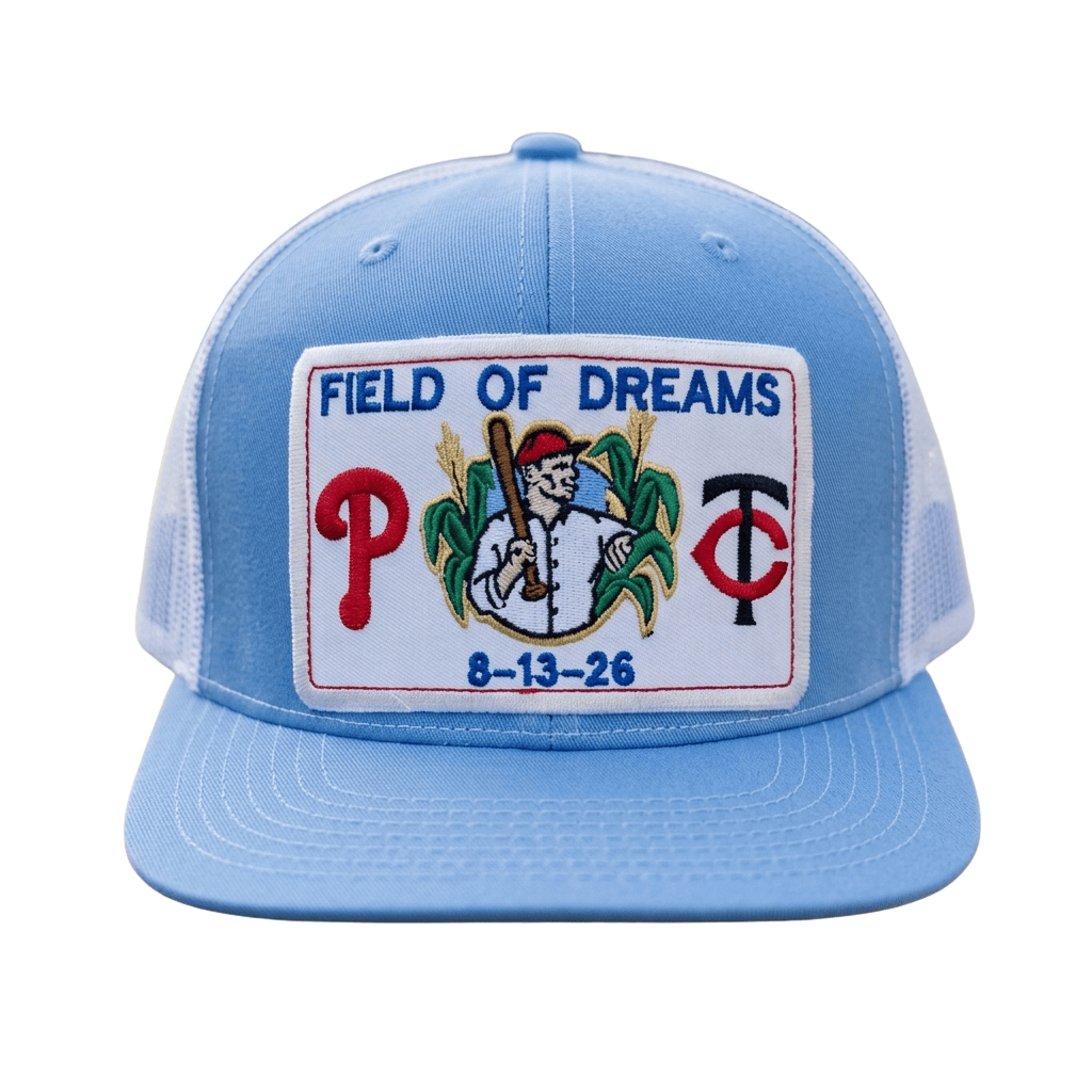 Field Of Dreams Snapback Hat Embroidered Philadelphia Phillies x Minnesota Twins Merch - Merchluma