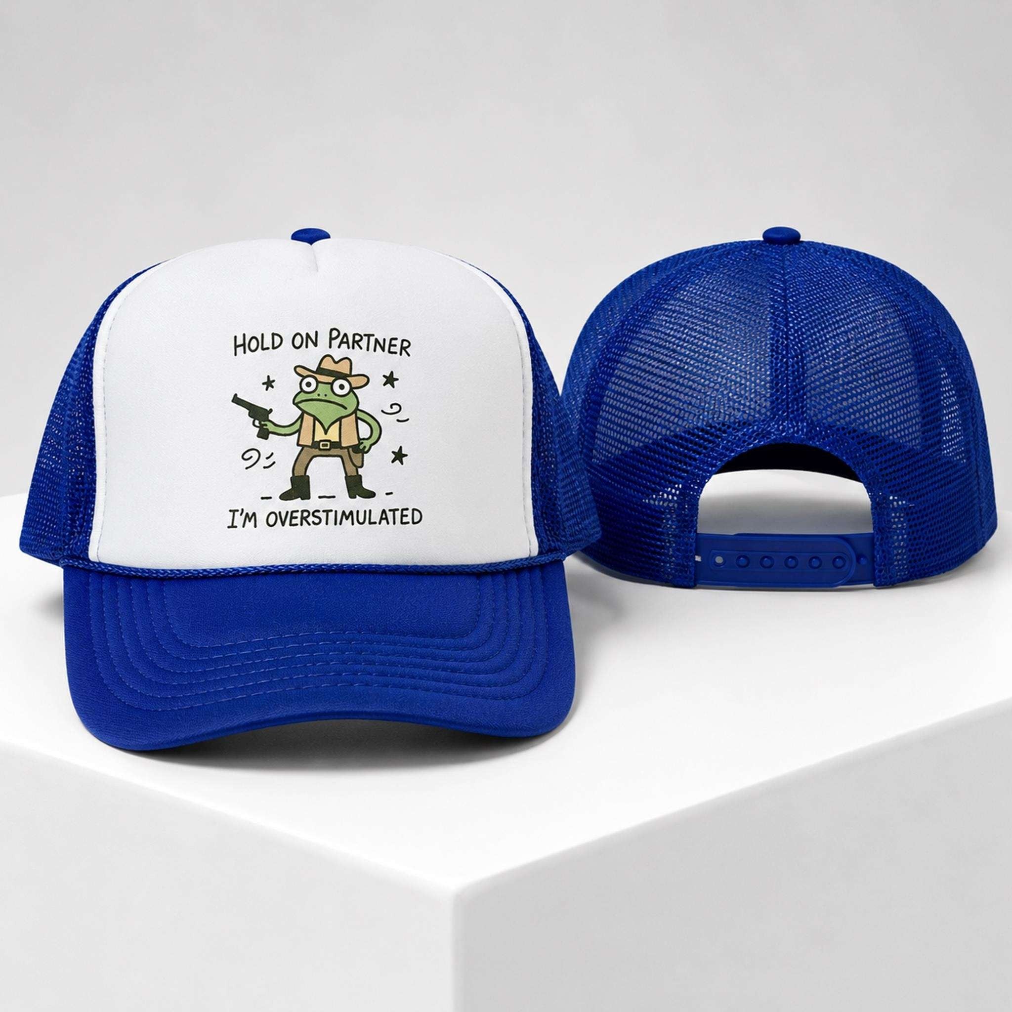 Frog Hold On Partner I'm Overstimulated 2026 Hat Birthday Gift Ideas For Husband - Merchluma