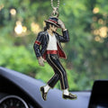 Michael Jackson Moonwalk Acrylic Car Ornament MJ Merch Car Hanging Decor Gift For Fans - Merchluma