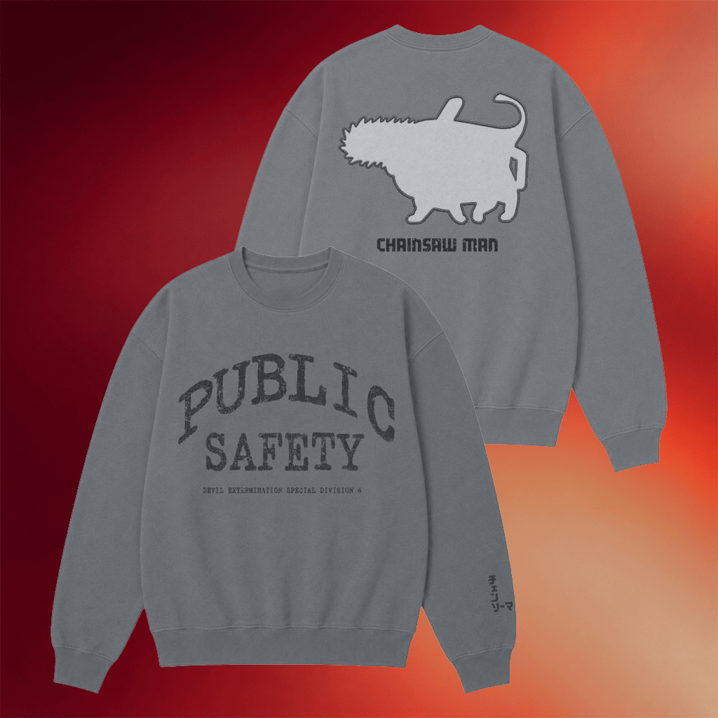 Crunchyroll Chainsaw Man Merch 2026 Chainsaw Man Public Safety Pochita Crewneck Sweatshirt - Merchluma