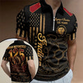 Indian Motorcycle Merch 125th Anniversary Legacy And Freedom Zip Polo Shirt Dad Gifts - Merchluma