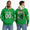 Custom 2026 Tulane Green Wave Mardi Gras Hoodie Green Wave Merch Gifts For Friends - Merchluma