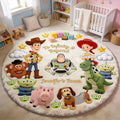 Personalized Toy Story Space Cowboy And Friends Round Rug Home Decor Gift For Son - Merchluma