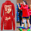 Caitlin Clark Expect To Win Hoodie Red Indiana Fever Merch Gifts For Basketball Fan - Merchluma
