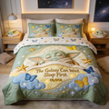 Personalized Star Wars Grogu Galaxy Quilted Bedding Set Bed Room Decoration Gift Ideas - Merchluma