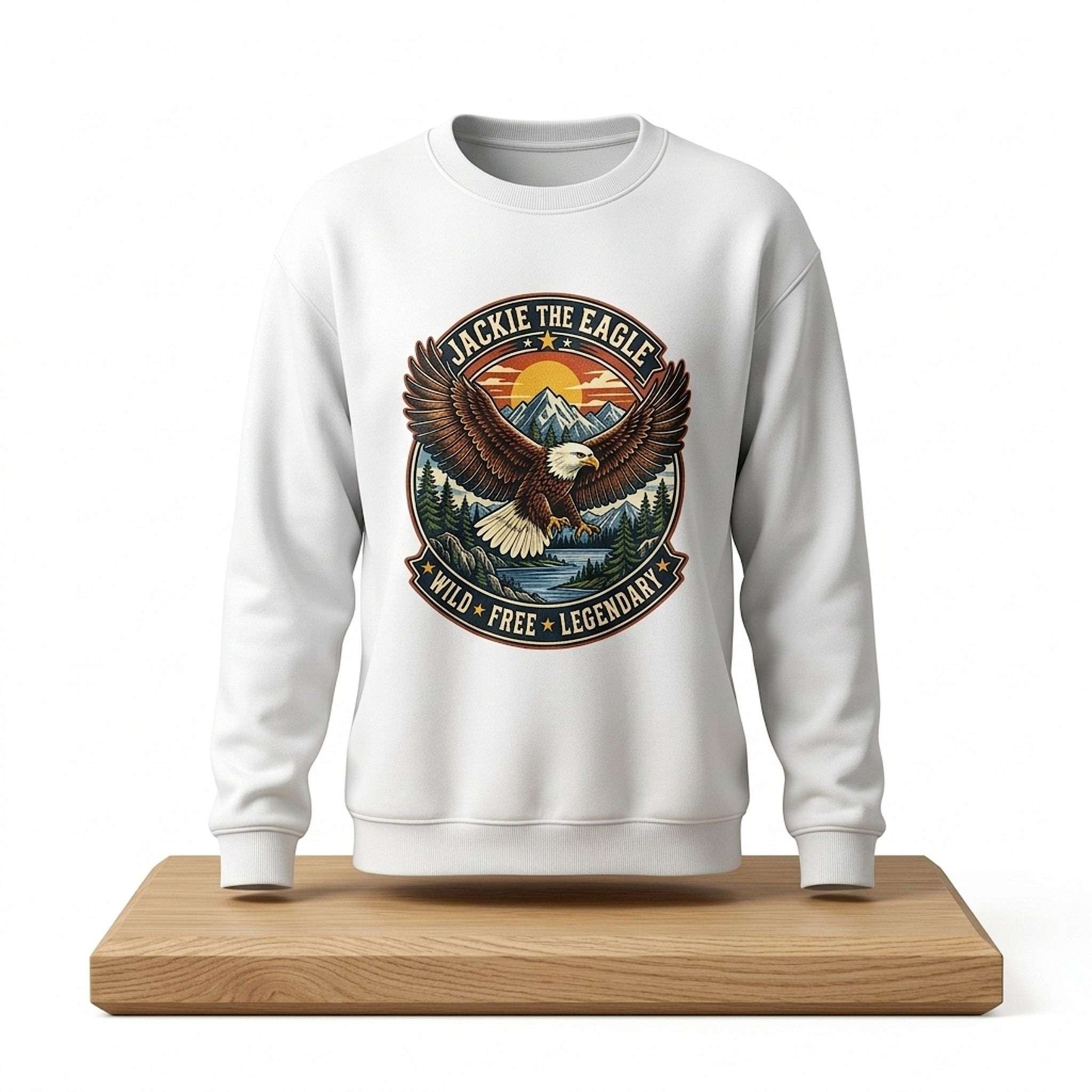 Jackie The Eagle Wild Free Legendary Sweatshirt Jackie Memorial Clothes Dad Gifts - Merchluma
