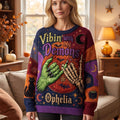 Personalized Vibin With My Demons Sweater Witch Outfits Best Gifts For Halloween - Merchluma