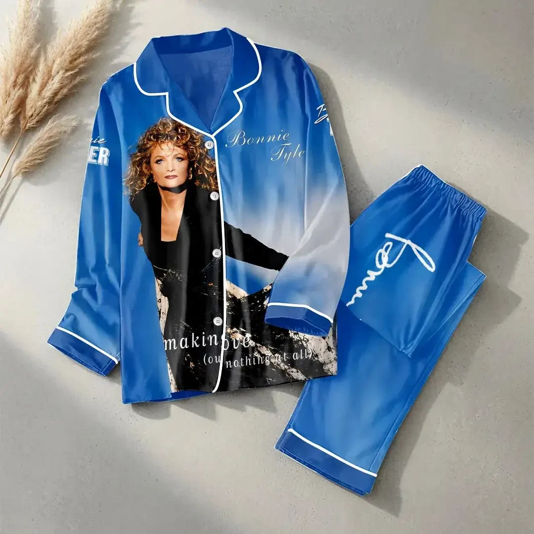 Bonnie Tyler Making Love Out Of Nothing At All Pajama Set Bonnie Tyler Merch Gifts For Fans - Merchluma