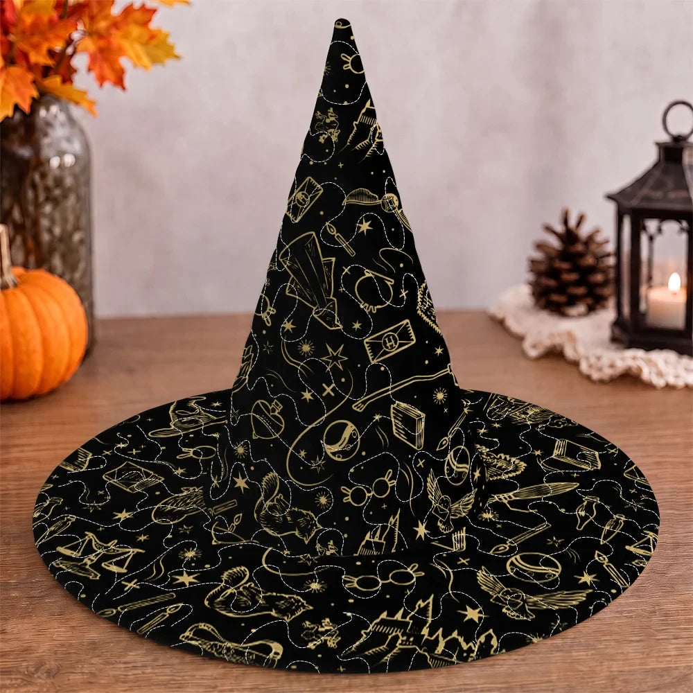 Harry Potter 25th Anniversary Quilted Witch Hat Harry Potter Merch Halloween Gift For BFF - Merchluma