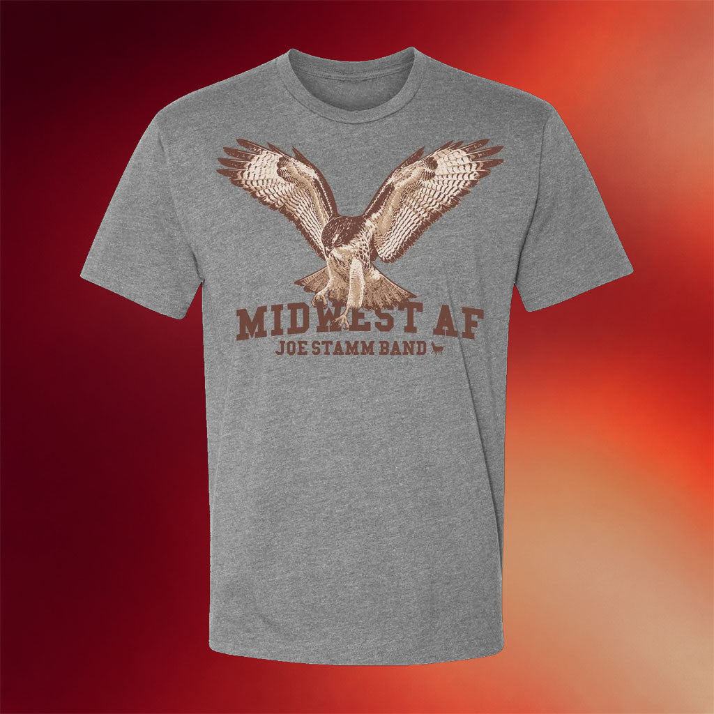 Joe Stamm Band Merch 2026 Midwest AF Hawk T-Shirt Gift Ideas For Husband - Merchluma