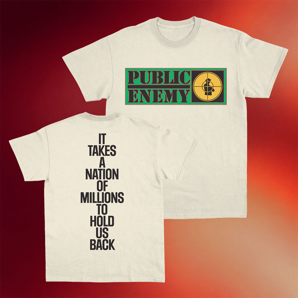 Public Enemy Merch 2026 Nation Stack Text T-Shirt Gift Ideas For Hip Hop Lovers - Merchluma