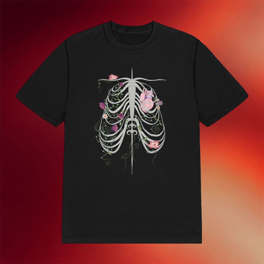 Temachii Merch 2026 Rib Cage Heart T-Shirt Gifts For Music Enthusiasts - Merchluma
