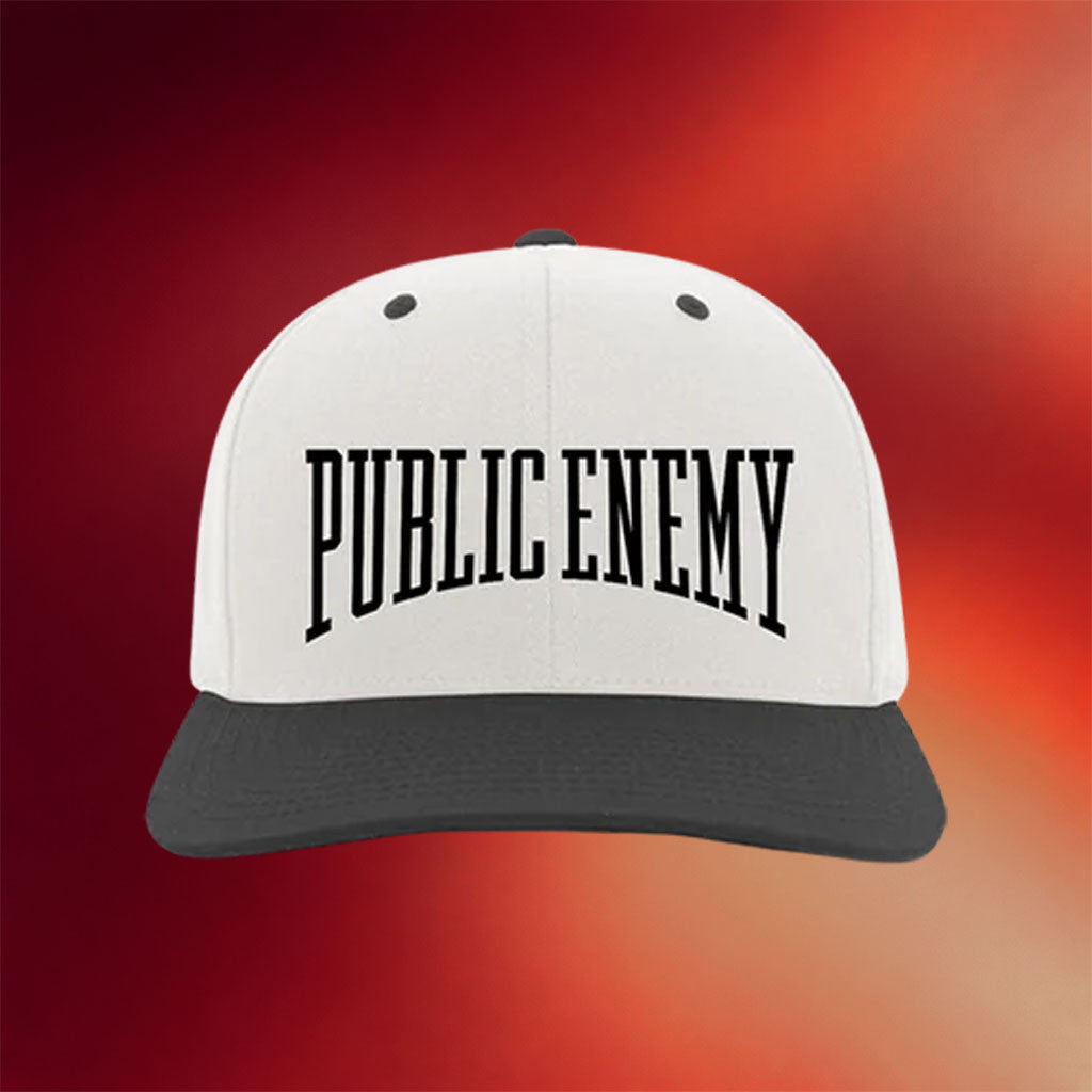 Public Enemy Merch 2026 PE Arched Logo Embroidered Hat Hip Hop Lover Gifts - Merchluma