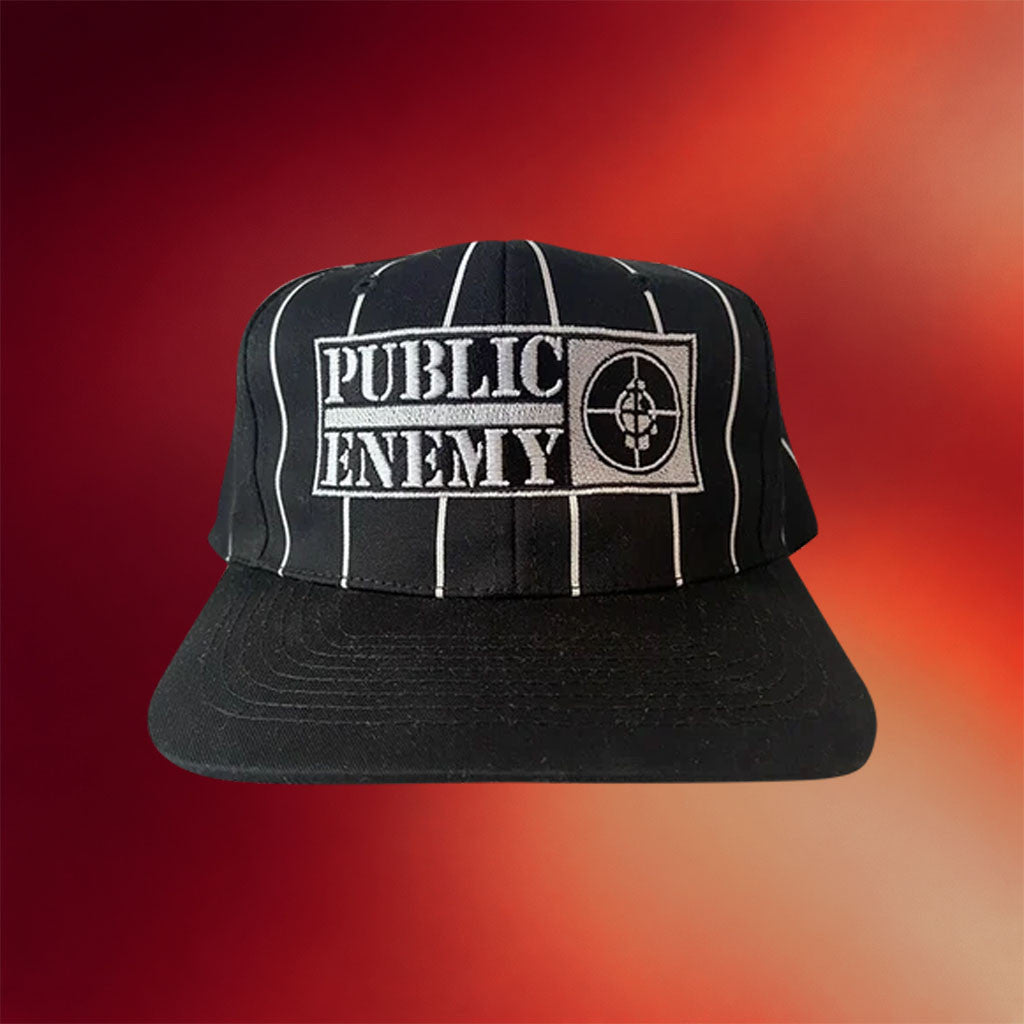Public Enemy Merch 2026 Public Enemy Striped Hat Embroidered Presents For Hip Hop Lovers - Merchluma