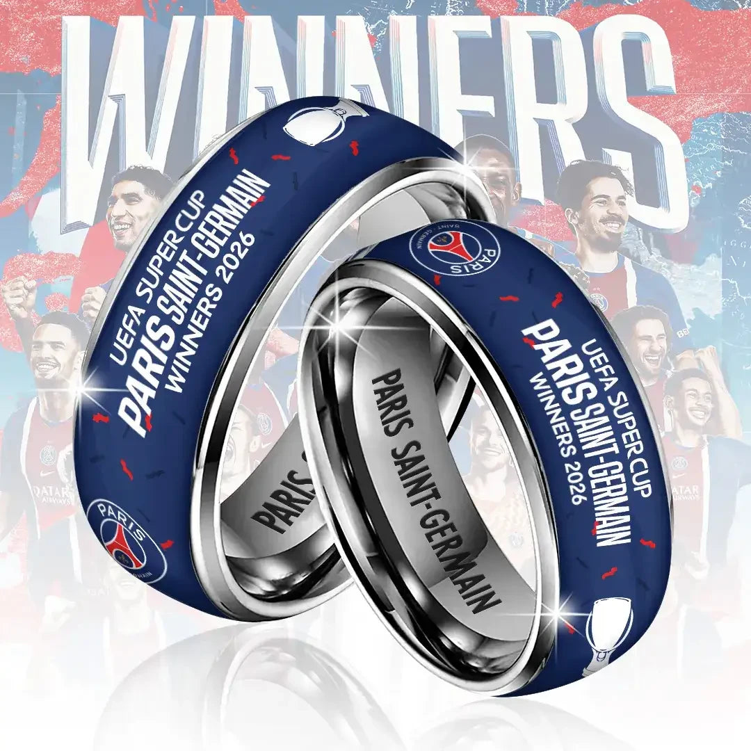 Paris Saint-Germain Merch 2026 UEFA Super Cup Winners Ring Unique Gifts For Husband - Merchluma