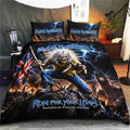 Iron Maiden Merch Run For Your Lives World Tour 2026 Bedding Set Bedroom Decor Gifts For Fan - Merchluma