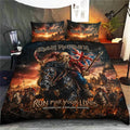 Iron Maiden Merch Run For Your Lives World Tour 2026 Bedding Set Rock Lovers Bedroom Decor - Merchluma
