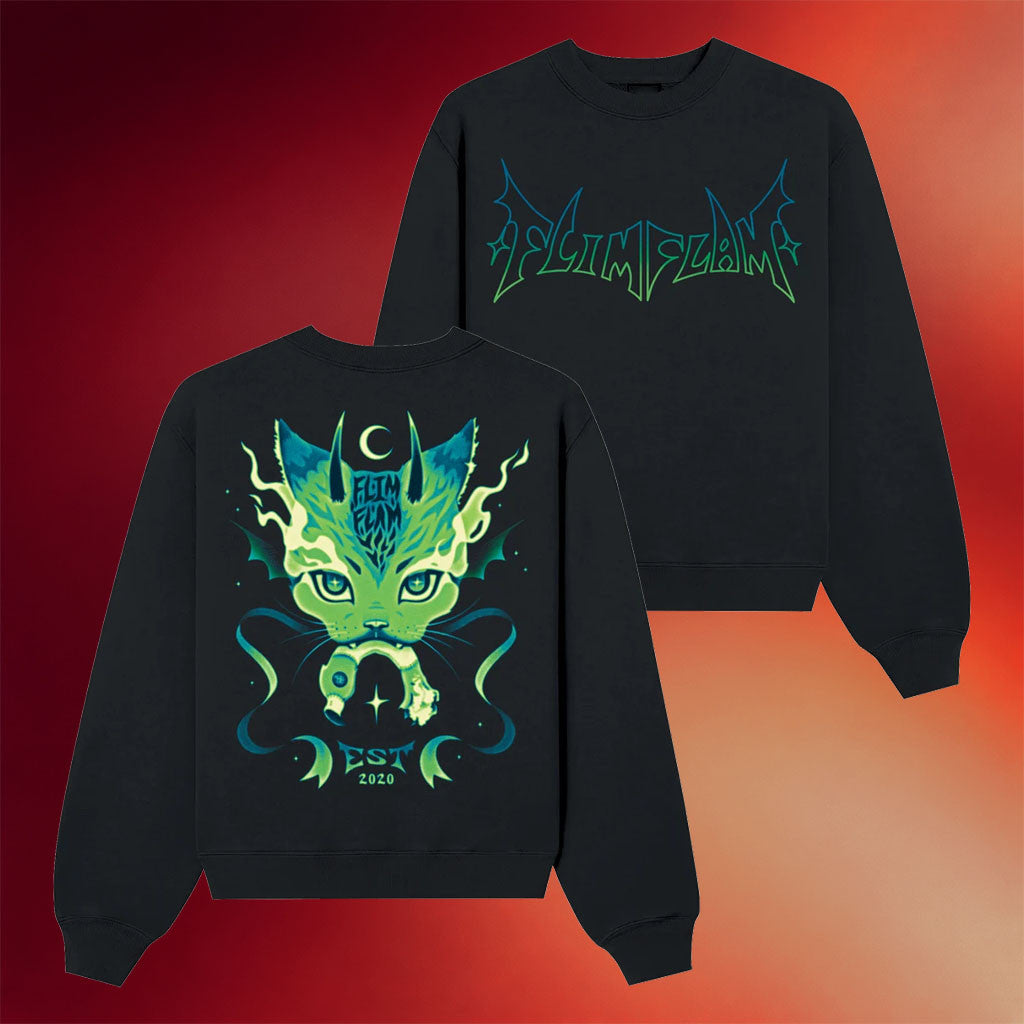 Flim Flam Merch 2026 DevilCat Crewneck Sweatshirt Gift Ideas For Friends - Merchluma