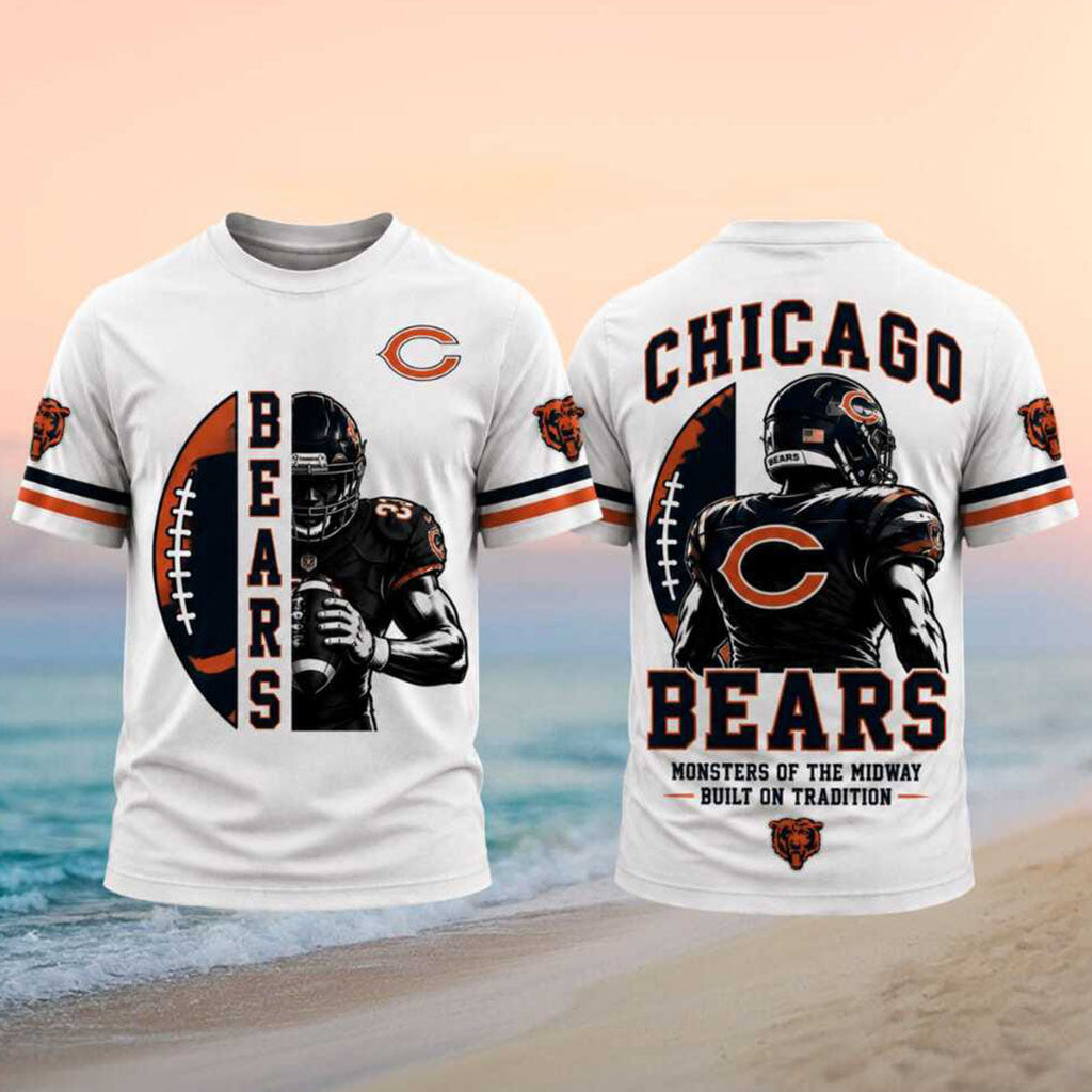 Chicago Bears Merch Bears Monsters Of The Midway T-Shirt Gifts For Football Lovers - Merchluma