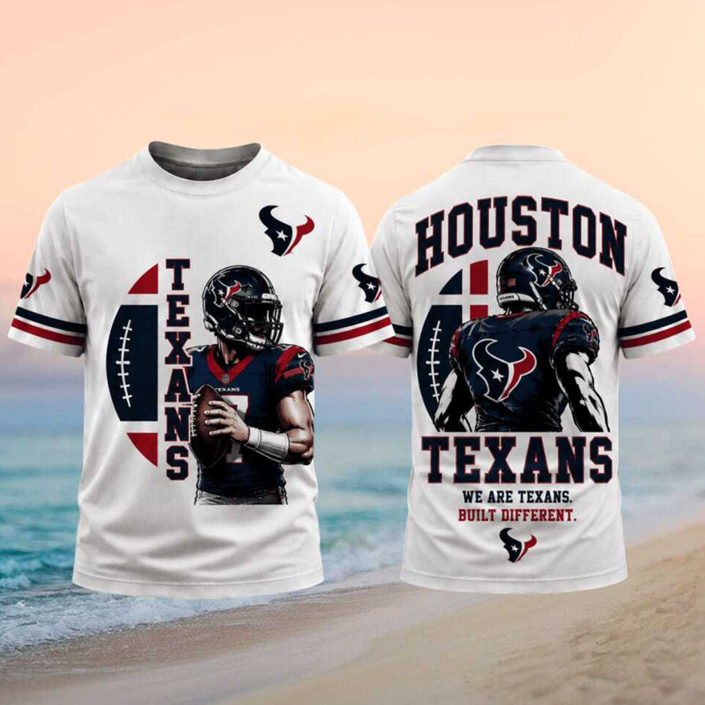Houston Texans Merch Houston Texans Football Team Built Different T-Shirt Football Gifts - Merchluma