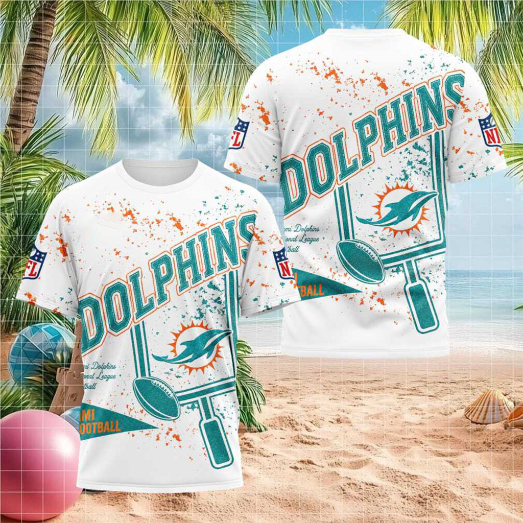 Miami Dolphins Football Goal T-Shirt Miami Dolphins Shirt Gift Ideas For Football Lovers - Merchluma
