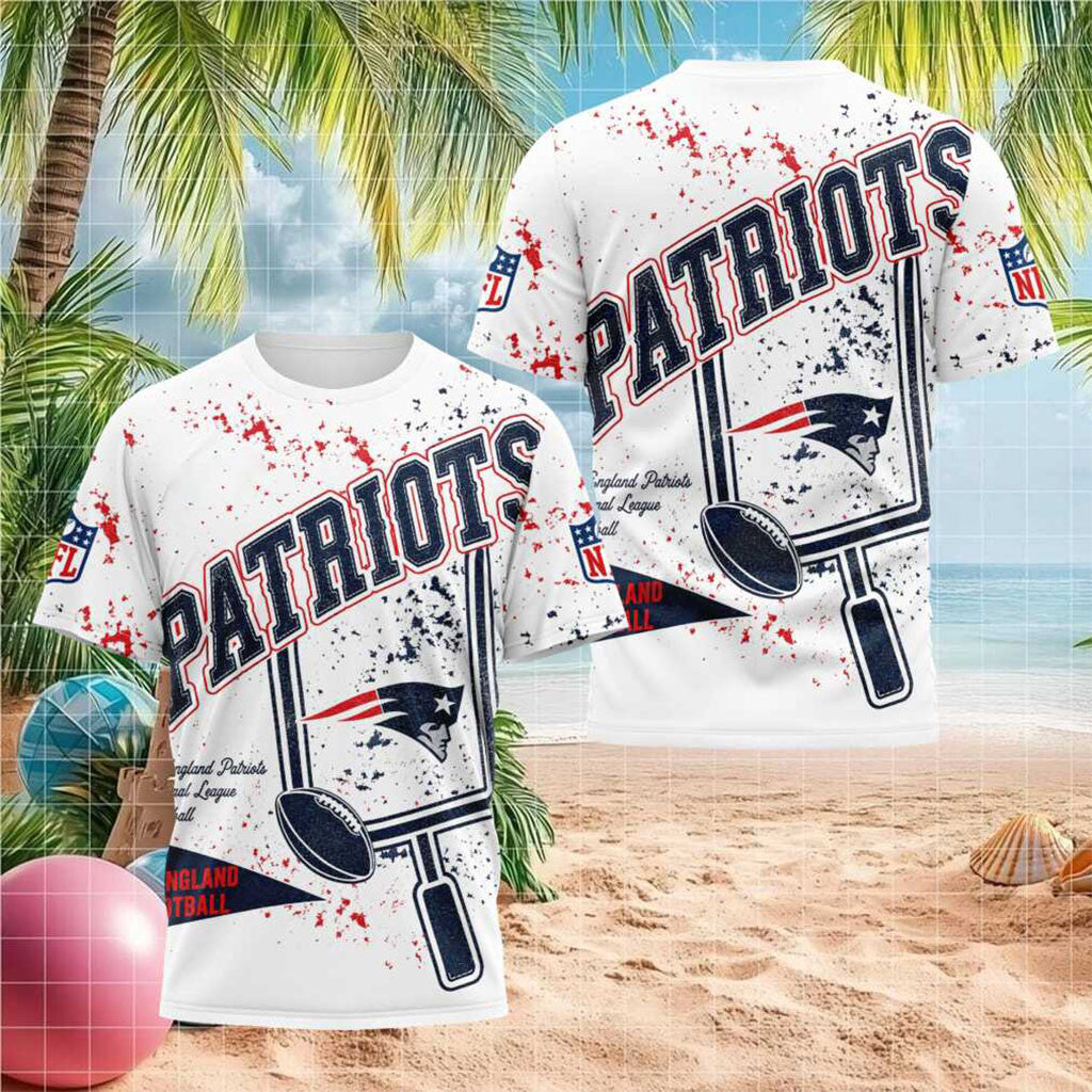 New England Patriots Football Field Goal T-Shirt Game Day Tee New England Patriots Fans Gifts - Merchluma