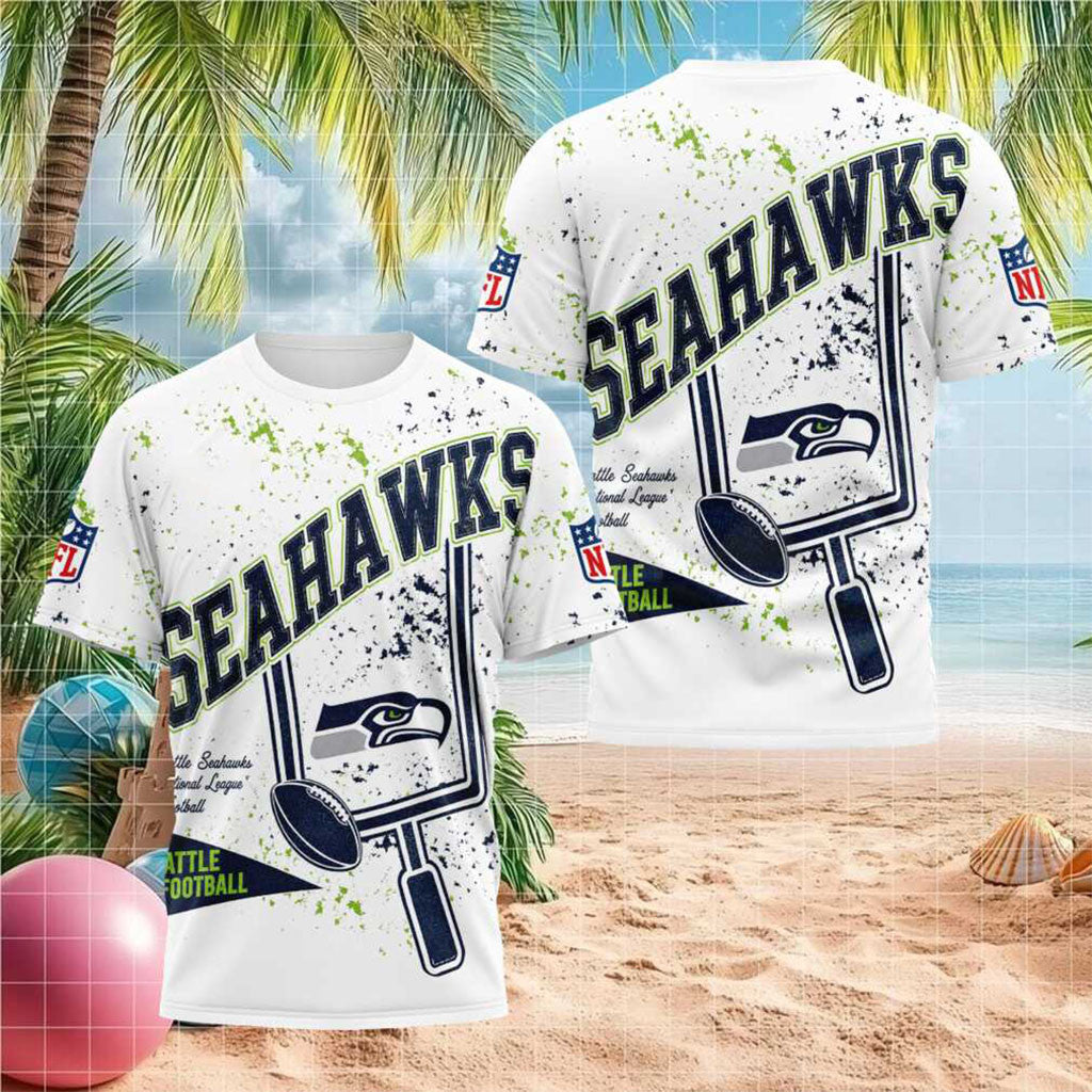 Seattle Seahawks Football Field Goal T-Shirt Game Day Apparel Seattle Seahawks Fans Gifts - Merchluma