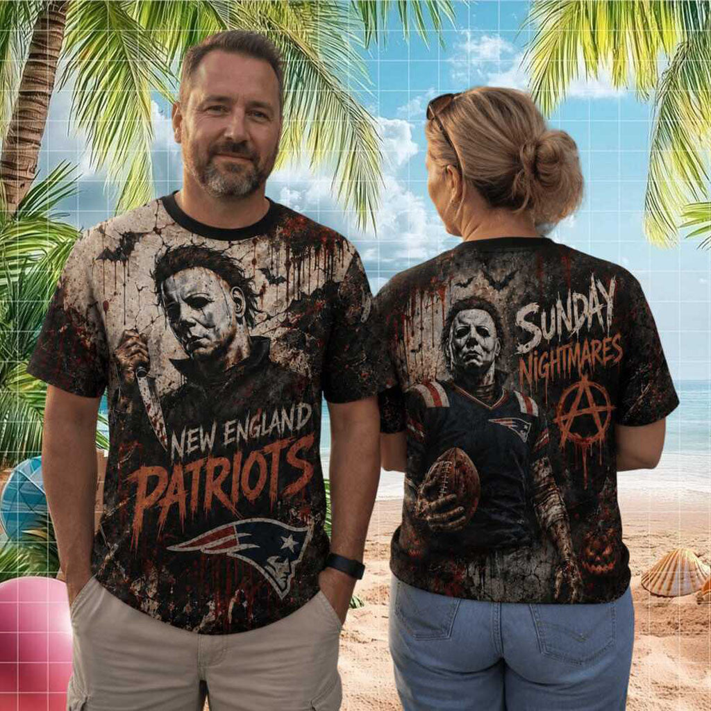 New England Patriots Michael Myers Sunday Nightmares Shirt NE Patriots Merch Gift For Game Day - Merchluma
