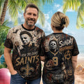 New Orleans Saints Michael Myers Sunday Nightmares Horror Shirt NO Saints Merch Fan Gifts - Merchluma