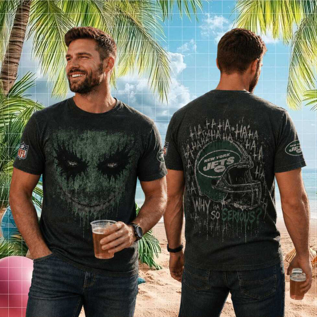 New York Football Joker Face Helmet Why So Serious Shirt NY Jets Merch Gift For Game Day - Merchluma