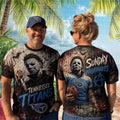Tennessee Titans Michael Myers Sunday Nightmares Horror Shirt Titans Merch Horror Fan Gifts - Merchluma