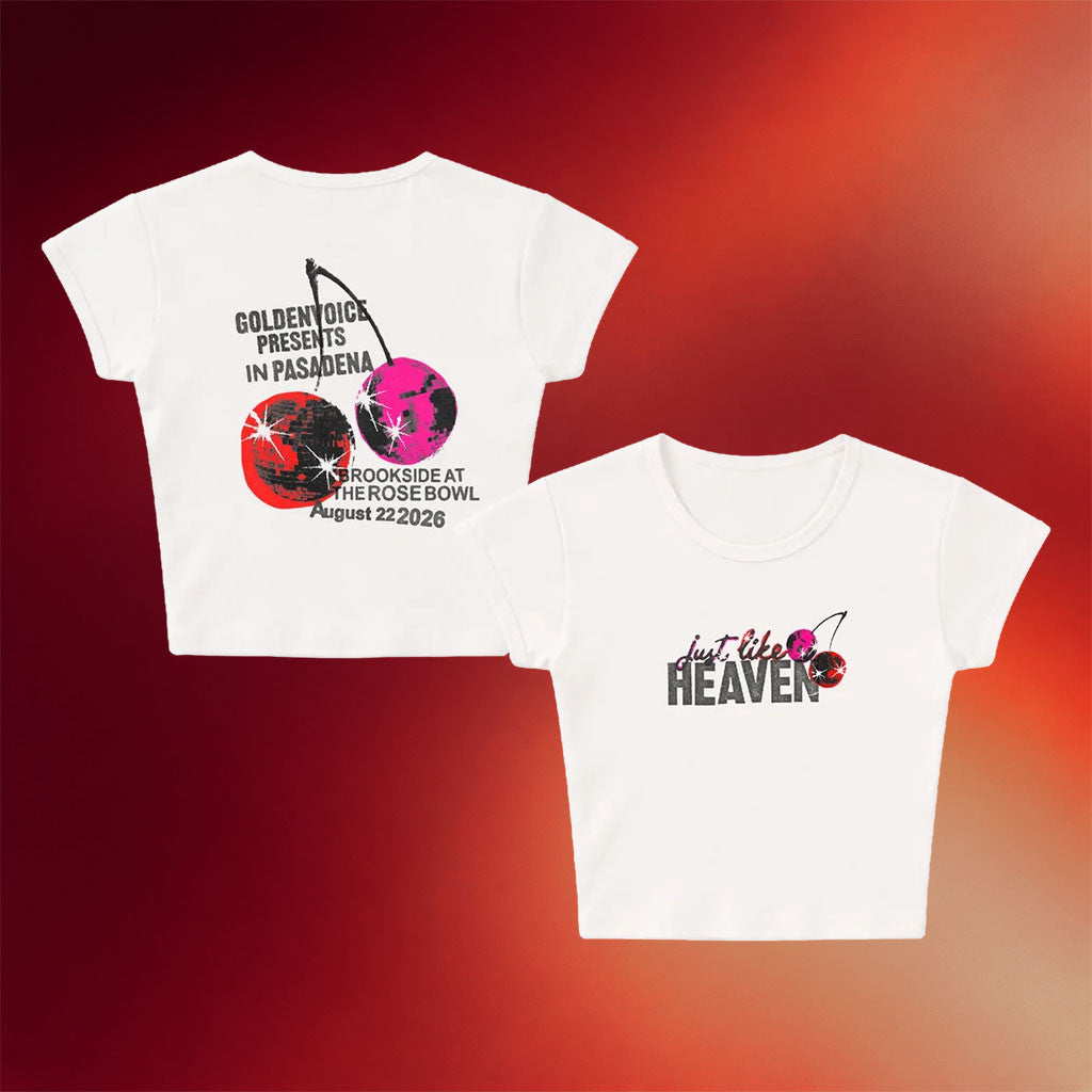 Just Like Heaven Merch 2026 Disco Cherry Baby Tee Music Festival Outfits Gift For Her - Merchluma