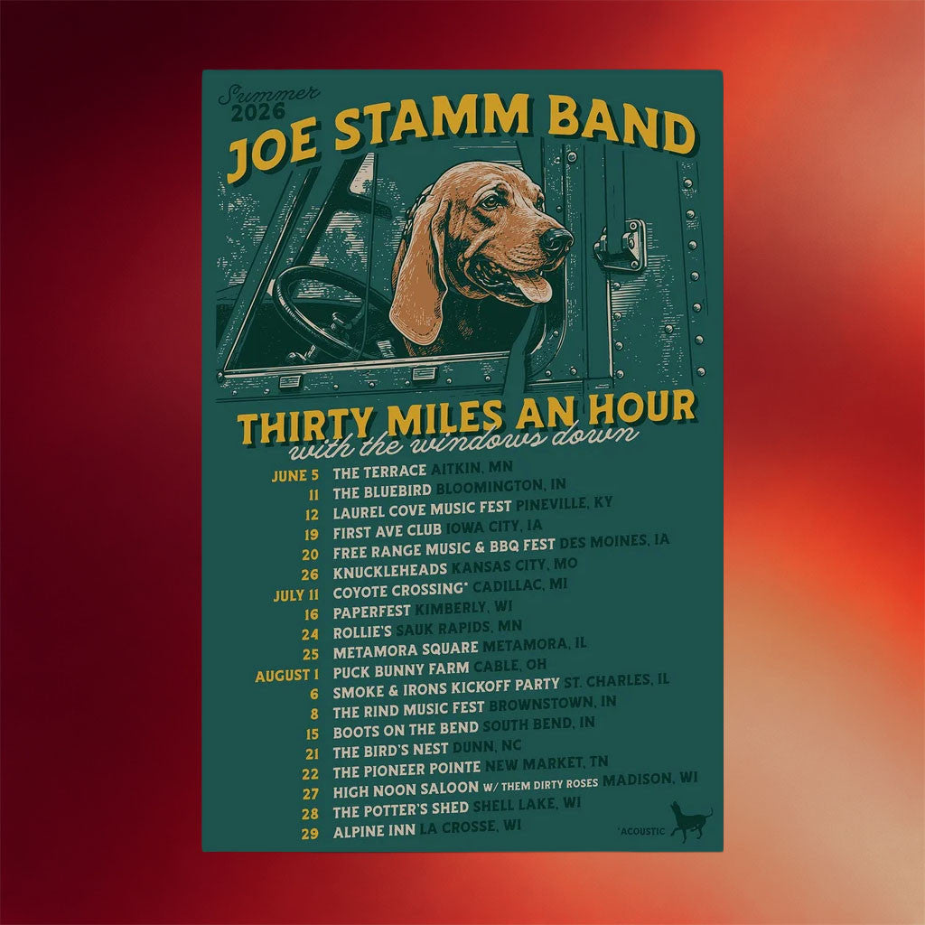 Joe Stamm Band Merch 2026 Windows Down Tour Poster Wall Art Decor Gift For Music Lovers - Merchluma