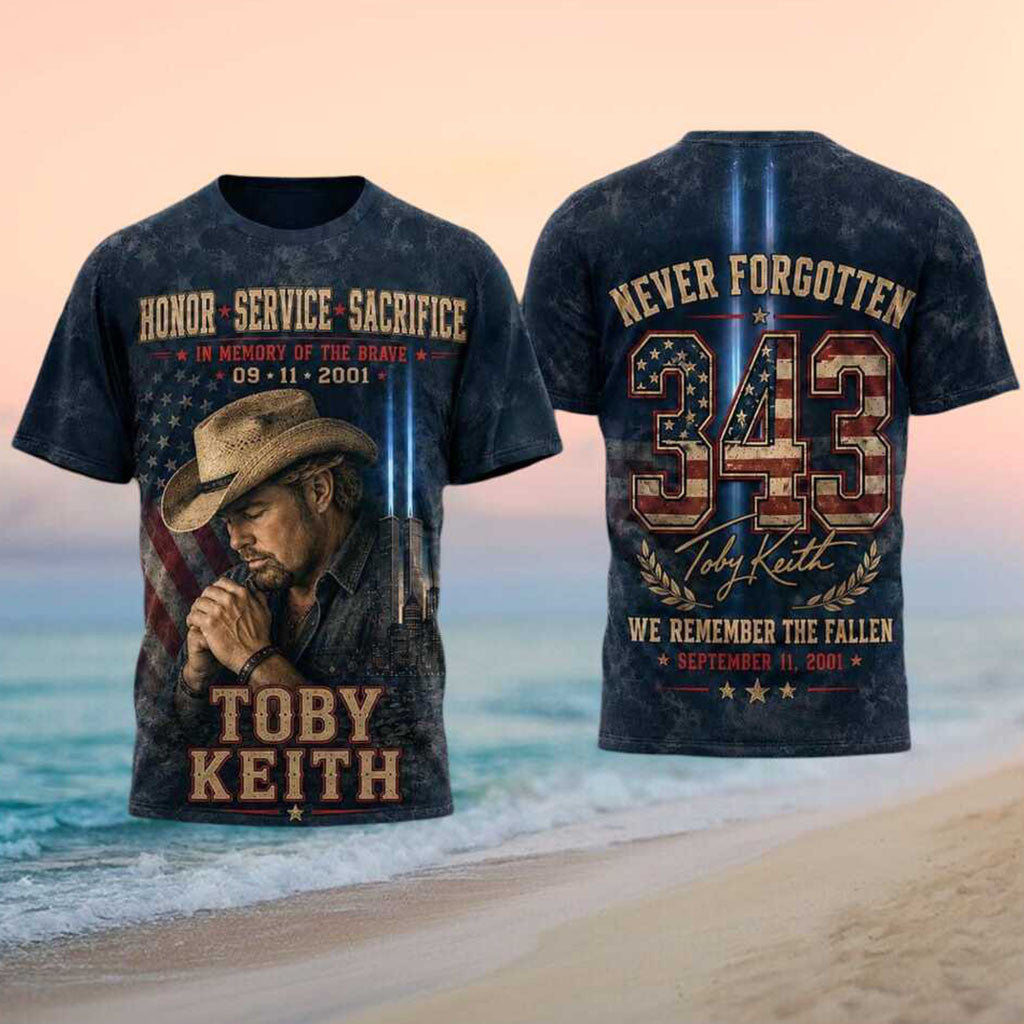 Toby Keith Country Music Patriot September 11 Never Forgotten Shirt Toby Keith Merch 9 11 Gear - Merchluma
