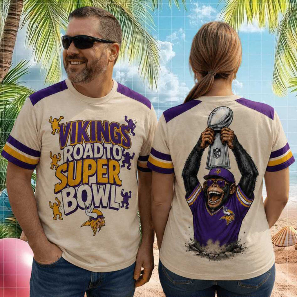 Minnesota Vikings Mascot Road To Super Bowl Shirt MN Vikings Merch Present For Football Fan - Merchluma