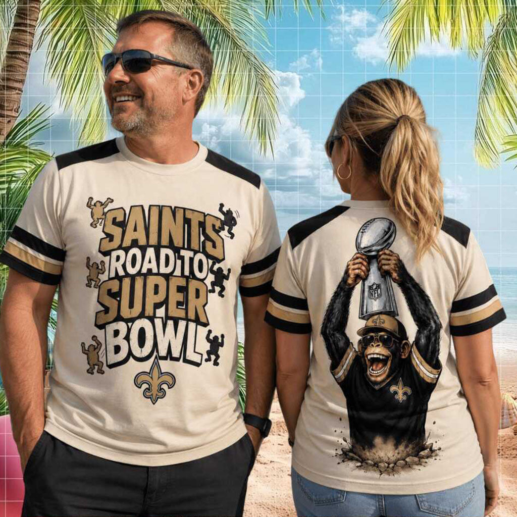 New Orleans Saints Mascot Road To Super Bowl T-Shirt Football Fan Apparel NO Saints Merch Gifts - Merchluma