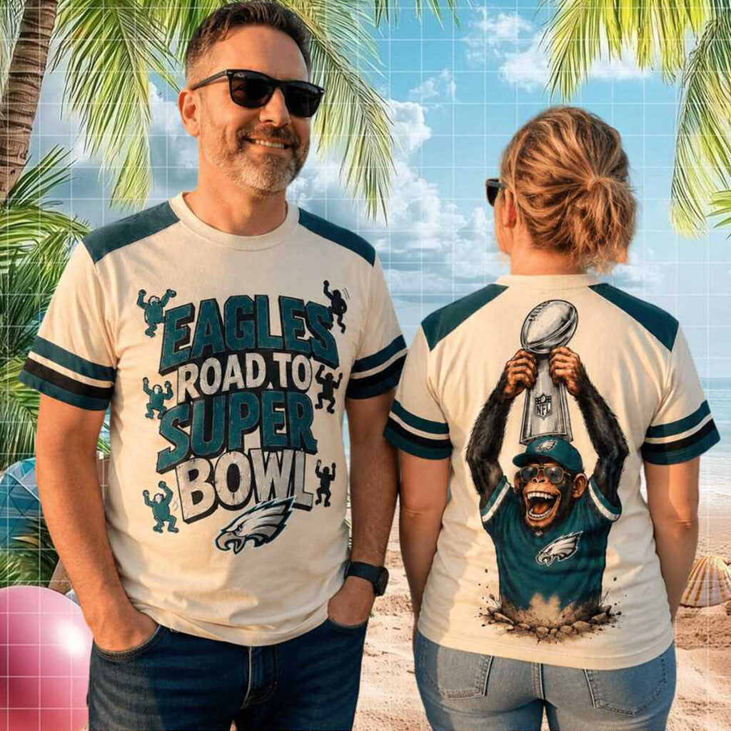 Philadelphia Eagles Mascot Road To Super Bowl Shirt Eagles Merch Gift For Football Lovers - Merchluma