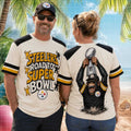 Pittsburgh Steelers Monkey Trophy Road To Super Bowl T-Shirt Steelers Merch Football Fan Gifts - Merchluma