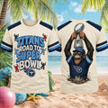 Tennessee Titans Road To Super Bowl Football Monkey Shirt Titans Merch Game Day Gifts Ideas - Merchluma