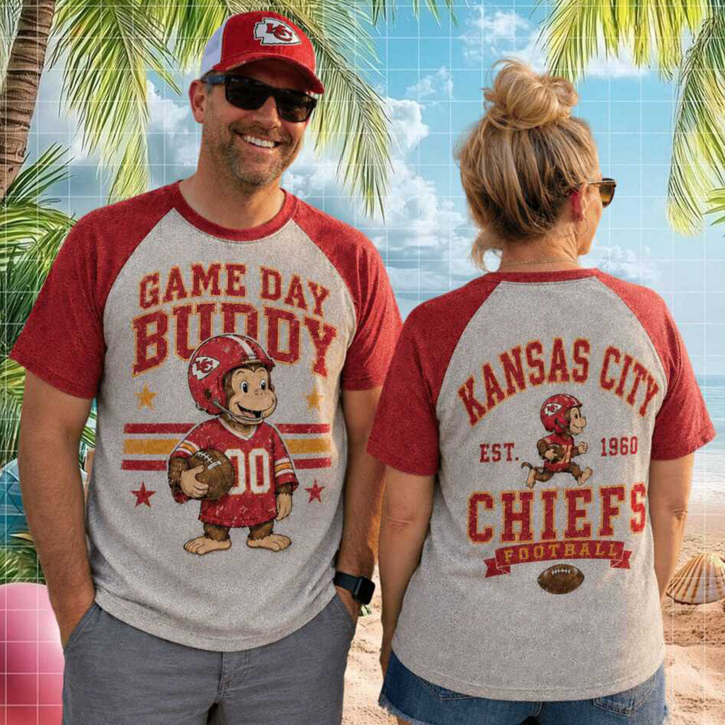 Kansas City Football Monkey Mascot Game Day T-Shirt KC Chiefs Merch Gift For Football Lovers - Merchluma