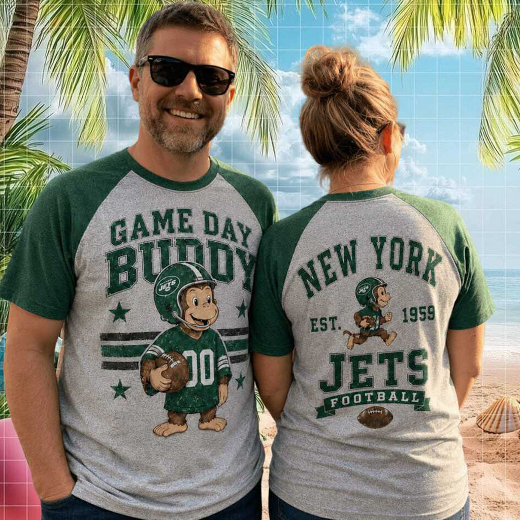 New York Jets Monkey Mascot Game Day Buddy T-Shirt NY Jets Merch Gift For Football Lovers - Merchluma
