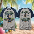 Seattle Seahawks Game Day Buddy Monkey Football Shirt Seahawks Merch Football Related Gifts - Merchluma