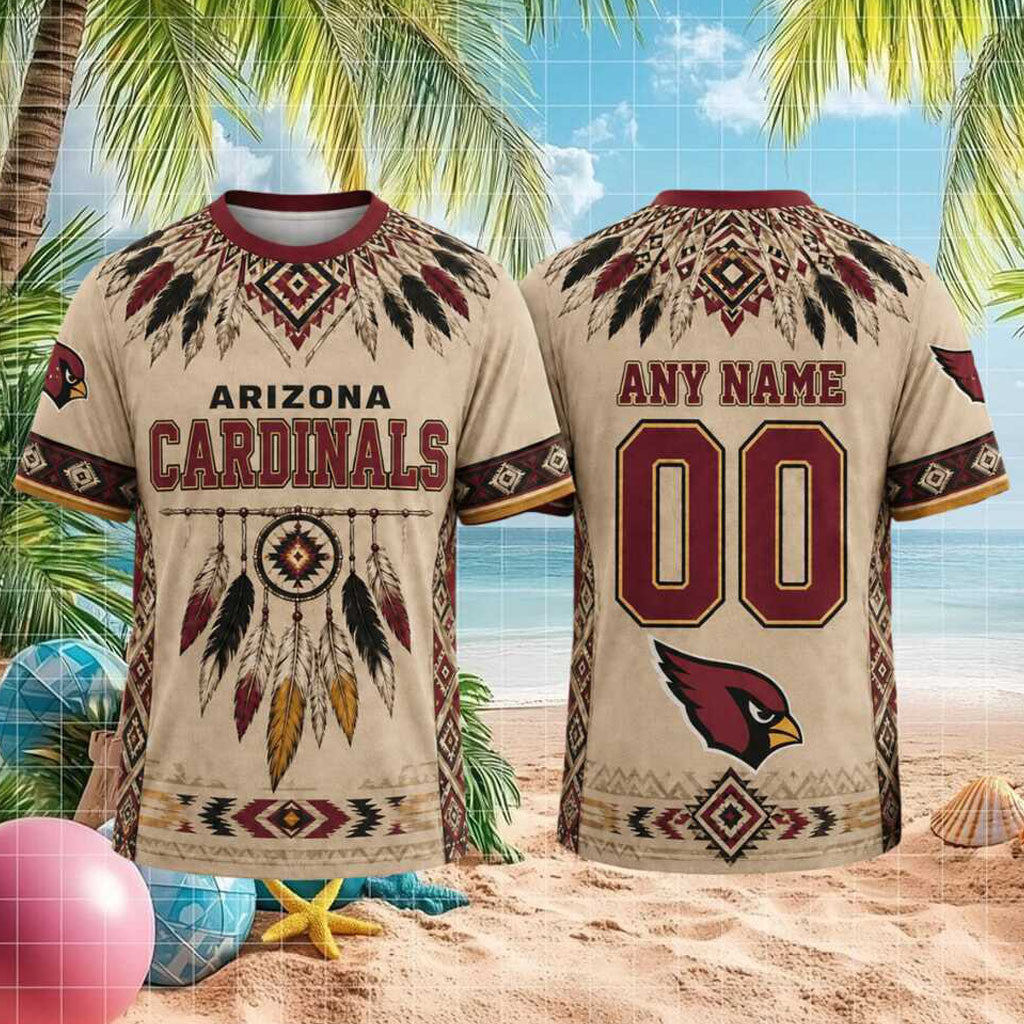Custom Arizona Cardinals Dreamcatcher T-Shirt Football Game Day Shirt Cardinals Fans Gifts - Merchluma